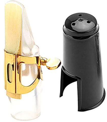 UPKOCH Transparentes Saxophonkappen Mundstückabdeckung Und Metallblattschraube Für Altsaxophon-instrumentenzubehör