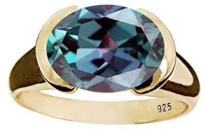 Gems Vibes Ring aus 925er Sterlingsilber, Geburtssteinring für Frauen