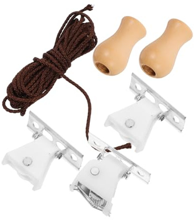 HIAKDOFT 2juegos Accesorios para Persianas Enrollables Kit De Fijaciones Cuerda Pesas De Instalación Rápida y Sencilla para Persianas De Interior y Exterior