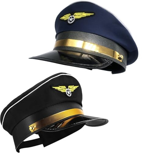 VALICLUD 2stücke Pilotenkappen Für Einstellbare Fliegermützen Für Kostüme Halloween-party Und Cosplay Für Kleine Kapitäne