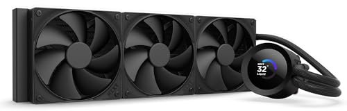 NZXT Kraken Plus 360 – Refroidisseur liquide AIO pour CPU – Radiateur 360mm – 3 x Ventilateurs F120P – Écran LCD carré personnalisable de 1,54 – AMD® AM5, AM4 – Intel® LGA 1851/1700, 1200/115X – Noir