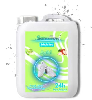5L Schuh Deo Apfel – Frischekick für Ihre Schuhe! Geruchsstopp & Schweißgeruch-Entferner für langanhaltende Frische