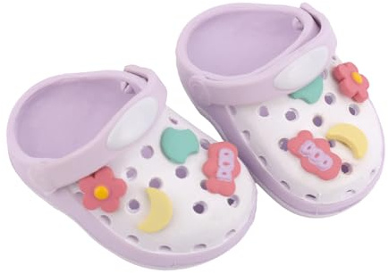 Mini Scarpe Bucate Bambole da 17cm, Pantofole Spiaggia Alla Moda Accessori Decorativi e per Vestire Casa delle Bambole (Pupazzi Non Inclusi)
