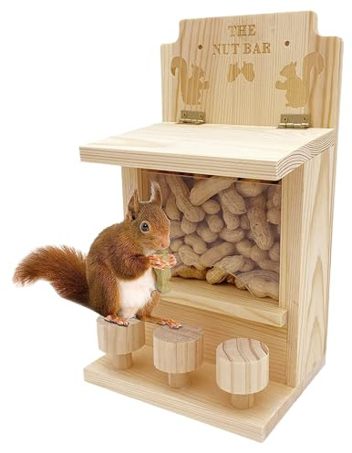 de Ardillas para árbol | de Madera para Ventana de Ardilla, Barra de nueces, Aperitivo de Gran Capacidad para jardín, Patio, Patio