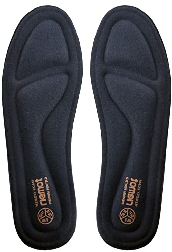 riemot Solette Memory Foam Uomo Donna, Soletta Scarpe per Stivali da Lavoro e Scarpe da Passeggio, Sport Solette per Assorbimento Degli Urti e Ammortizzazione, Comfort, Soffice Donna Blu Navy 37 EU