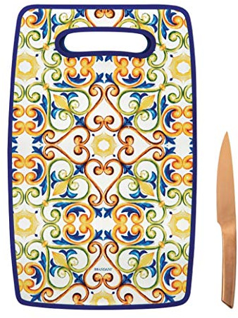 BRANDANI Tagliere MEDICEA con Coltello Rose Gold