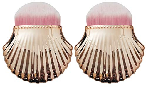 2stücke Nagelstaubpinsel Und Makeup Pinsel Für Kosmetik Multifunktionale Bürsten Für Nagelkunst Und Make-up Roségold Maniküre Und Diy Nageldesign