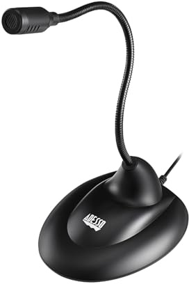 Adesso Xtream M1 trådbunden kondensormikrofon – 1,8 m – 20 Hz till 20 kHz – 680 ohm -38 dB – rundstrålande – svanhals, skrivbord – USB