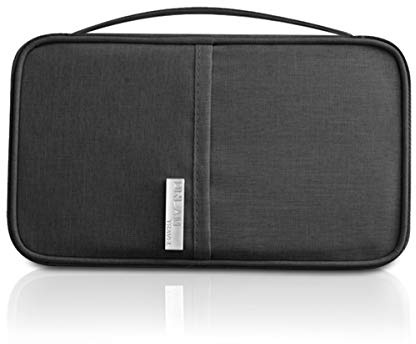 PORRASSO Familien Reise Brieftasche Wasserdicht Reisedokumententasche Reisepass Tasche Kreditkarten Flugkarten Münzen Dokumente Organizer für Damen Herren Geschäftsreisen