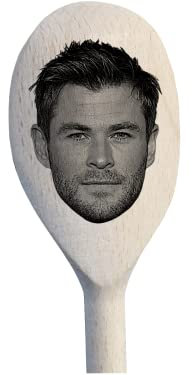 Chris Hemsworth Merch Gift Idea Image On A Wooden Spoon-Novelty Memorabilia Birthday Christmas Present