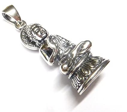 Silberschmuck - BG Anhänger aus Sterlingsilber, Motiv Buddha, Schutzsymbol & Glücksbringer, Unisex