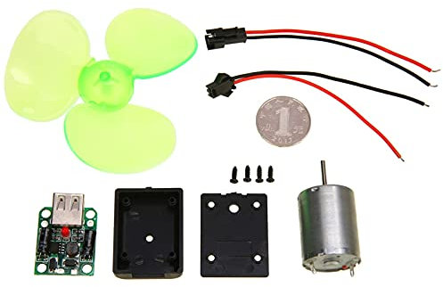 PAKLIF Aerogenerador 1 Set Mini Mini Generador de Viento Micro Turbina de Viento Cargador de teléfono de Emergencia portátil para Salida USB DC 5V Generador de turbina eólica