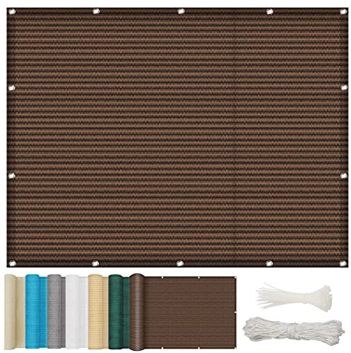 Voile D'ombrage Rectangulaire 2.4 x 2.4 m Auvent De Jardin, Filet Dombrage Rectangle Nombreuses Tailles et Couleurs, Facile Poser pour Patio Terrasse Extérieur, Sable, ‎Marron