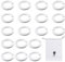 Juego de 18 piezas de accesorios de fijación de anillo reductor de sombra de lámpara con una bolsa de almacenamiento, E27 a E14 screw reducer el lavado, espaciador de aislamiento de plástico, anillo