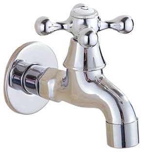 Robinetterie Murale Robinet de piscine à vadrouille en Chrome poli/évier de blanchisserie, robinet d'eau froide et robinet de Machine à laver/robinet d'eau de jardin (Color : B)