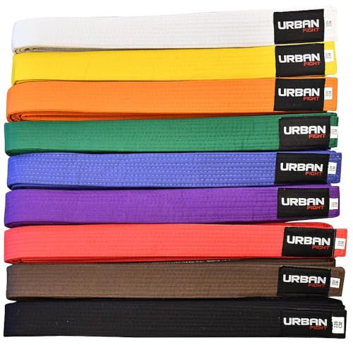 Kampsport Gi kostymbälte - gult bälte 320 cm längd - Karate Judo Taekwondo