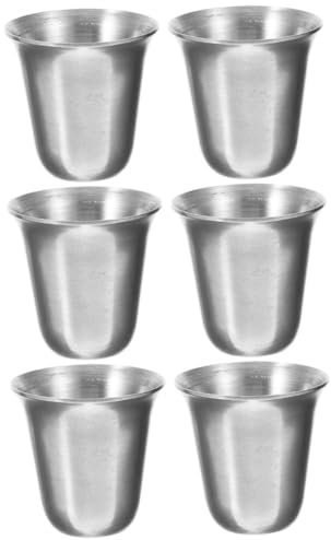 Cabilock 6 Pcs Calice Acier Communions Tasse Pour Église Métal Communions Tasse Pour Église Communions Tasse Communions Tasses Acier Communions Tasse Pour Religieux Feu De Camp Tasses