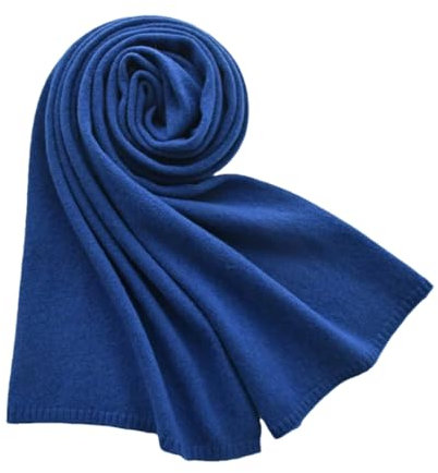 Damen Wollschal Winter Warm Gestrickt Schal Schal Foulard, blau, Adults 152CM
