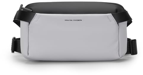 Mark Ryden Leicht Sling Bag, Tragetasche Schultertasche Hüfttasche mit YKK-Reißverschluss und Magnetverschluss für Männer und Frauen (Grau)