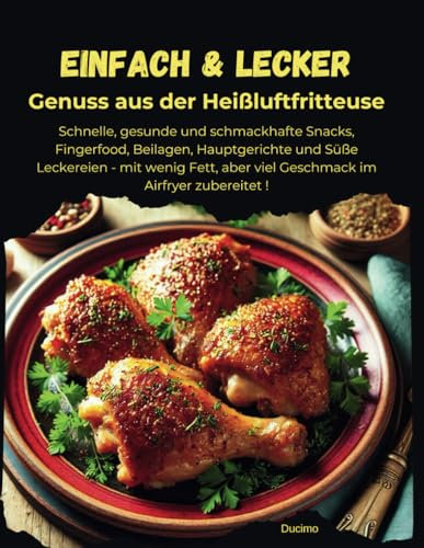 Einfach & Lecker: Genuss aus der Heißluftfritteuse: Schnelle, gesunde und schmackhafte Snacks, Fingerfood, Beilagen, Hauptgerichte und Süßes – mit ... aber viel Geschmack im Airfryer zubereitet!