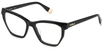 Furla Brillen für Damen, schwarz (Shiny Black), 66