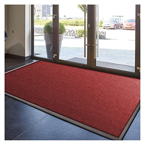 Strapazierfähige, rutschfeste Fußmatte für den Außenbereich, 60 x 150 cm, Hotel-Fußmatte, Schuhabstreifer (Rot 75 x 120 cm)