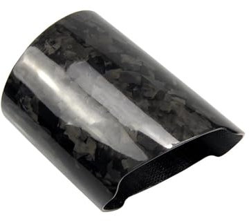 Auspuffblenden Auto Universal Gerader Schnitt Geschmiedete Kohlefaser-Auspuffblende Auspufftopf Rohrspitze Gehäuse Auspuffblende Gehäuse Auspuffendrohr(Glossy 114mm)