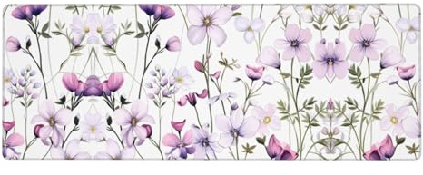 LLKGOT Rhododendron Illustration Pattern Pattern Gaming Mouse pad XXL Large Mouse Mat Long Extended Mouse Pad Desk Mat Non-Slip Rubber Mice Pads Stitched Edges Thin Pad 31.5 x 11.8 x 0.12 in