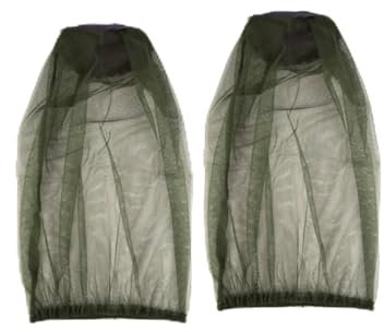 BESPORTBLE 10pcs Moustiquaire de Tête en Gauze Vert Protection de Cou Élastique pour Camping et Randonnée Léger et Respirant