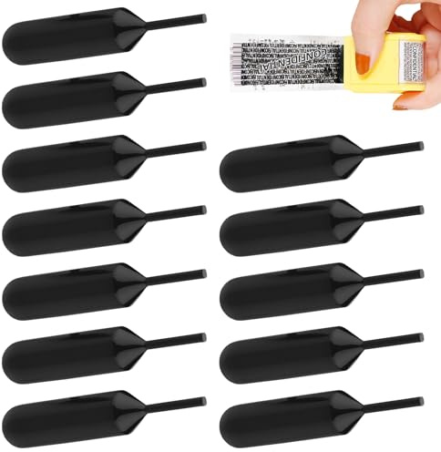 12PCS Confidential Roller Stamp Ink Refills Identity Theft Protection Data Defender Address Blocker Personal Information Security Home Office Use