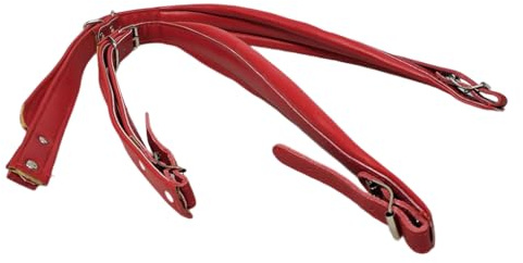 VPUPYILG Accordion Strap Accessory Spare Part Professional Music Playing Adjustable Leather Shoulder Straps Instrument Component Red