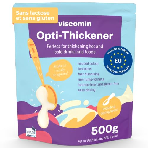 RheinNatur Viscomin Poudre épaississante - Poudre épaississante pour boissons et aliments - Épaississant pour boissons et aliments - Vegan et sans goût (500g)