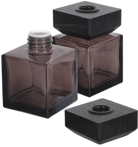Sewroro 2 Piezas Botella de Aroma Frasco de Perfume Frascos de Vidrio para Aromaterapia Difusor de Aceites Esenciales para Dormitorio de Repuesto