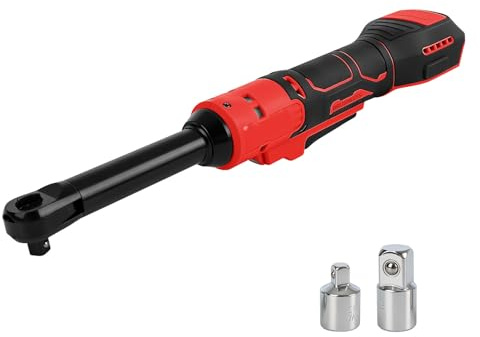 Chiave a cricchetto migliorata a batteria da 3/8 per batteria Milwaukee M18 18 V, 80 N.m, 320 giri/min, velocità variabile, chiave a cricchetto elettrica allungata con illuminazione a LED