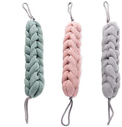Kaxich 3pcs Badeschwamm Duschschwamm Badeknäuel Dusche Zurück Scrubber Seifschwamm Massageschwamm