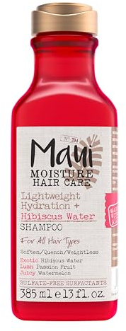 Maui Moisture Lightweight Hydration + Hibiscus Water Shampoo No Sulfates, 385 ml
