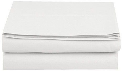 Elegant Comfort Premium Hotel Quality 1-Piece Flat Sheet, Luxury and Softest 1500 Premium Hotel Quality Microfiber Bedding Flat Sheet, Wrinkle-Free, Stain-Resistant, King, White