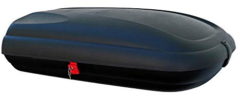 Dachbox VDPBA320 320Ltr carbonlook abschließbar + Dachträger VDPLION1 kompatibel mit Volkswagen Golf VII (5G) Variant (5 Türer) ab 13