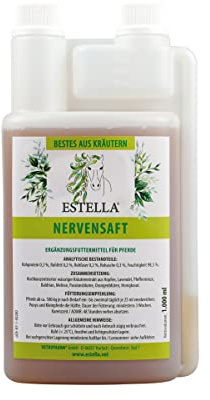 ESTELLA Nervensaft | 1 Liter | Ergänzungsfuttermittel für Pferde | Mit Kräuterextrakten