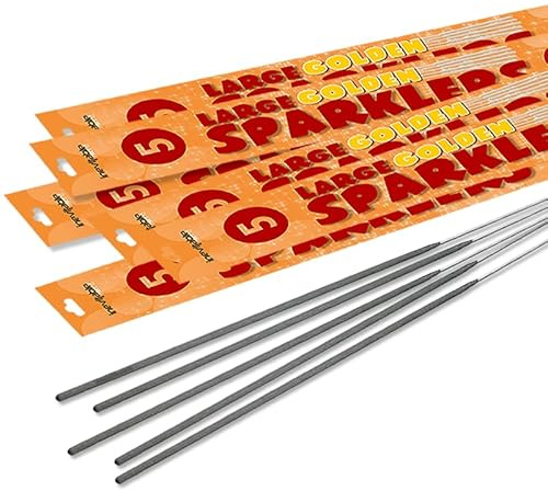 Inevitable Party 30 x 25cm (10) Handheld Large Golden Sparklers (30 Sparklers (6 Packs))