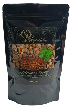 Legendary CALLETS CAPPUCCINO 0,5 Kg - Original belgische Schoko Drops, für Schokoladen-Fondue und Schoko-Brunnen, Ganache, Glasur, zum Trinken usw.