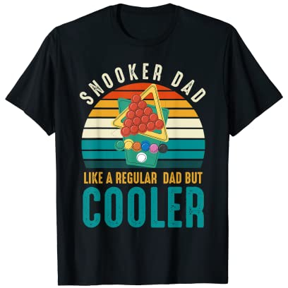 Herren Snooker Dad Like A Regular Dad But Cooler Vatertag T-Shirt
