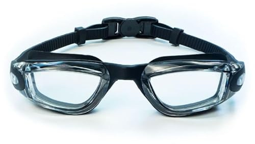 Occhiali da nuoto per bambini, ragazzi, ragazze, occhiali da piscina antiappannamento senza perdite con protezione UV 180° di visione chiara (Black)