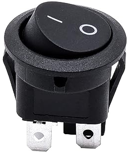 HISports Kippschalter Rund Wippschalter 4-Polig EIN/AUS Selbsthemmung Runde Schalter 10A/125V 6A/250V Taste Rocker Kippschalter Bootswippschalter Für Auto Boot Kfz Haushaltsgeräte