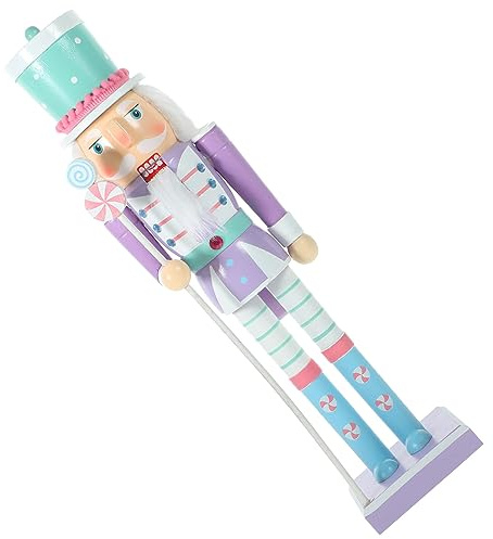 ifundom Casse-Noisette De Noël Casse-Noix Décoratifs Casse- De Canne en Bonbon Ornement De Bonbons à La Menthe Poivrée Casse- Traditionnel Centre De Table Noel Noyer Bois Enfant Miniature