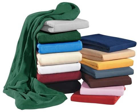 MALIKA® Spannbettlaken 140x200cm - 160x200cm Baumwolle Bettlaken Jersey Betttuch Spannbetttuch Laken - Matratzenhöhe bis 28 cm