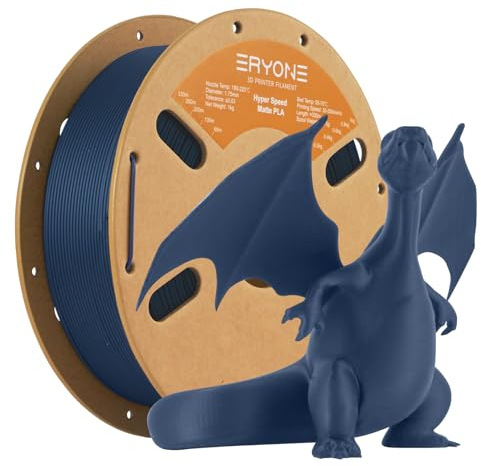 ERYONE High Speed Matte PLA Filament 1.75mm +/- 0.03mm, Rapid PLA Filament, 3D Printing Filament, 30-500mm/s Hyper Speed Filament, 1kg(2.2LBS)/Spool, Navy Blue