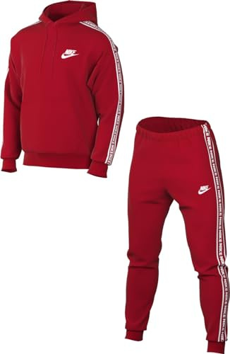 Nike Men's Tracksuit M Nk Club Flc Gx Hd Trk Suit, University Red/White, FB7296-657, M