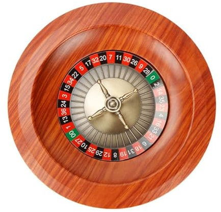 GeRRiT Roulette-Rad 12-Zoll-Rouletterad-Set aus Holz, Plattenspieler, Freizeit-Tischspiele, perfekt für einen Spieleabend zu Hause oder eine Clubparty Partyspiele