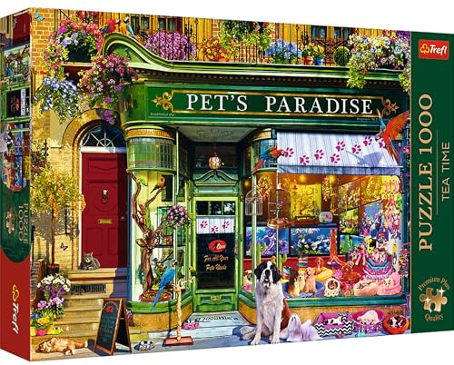 Trefl - Puzzle 1000 Teile, Tea Time: EIN Paradies für Tiere,Premium Plus
